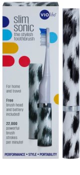 Violife Slim Sonic White Leopard bateriový sonický kartáček s náhradní hlavicí