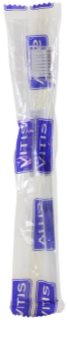Vitis Implant Brush zubná kefka pre používateľov fixného strojčeka a mostíkov extra soft