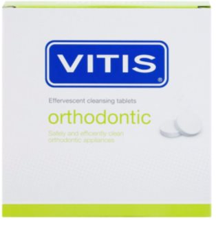 Vitis Orthodontic Reinigungstabletten für lose Zahnspangen und Zahnprothesen