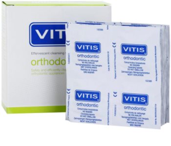 Vitis Orthodontic Reinigungstabletten für lose Zahnspangen und Zahnprothesen