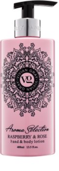 Vivian Gray Aroma Selection Raspberry & Rose losjon za roke in telo