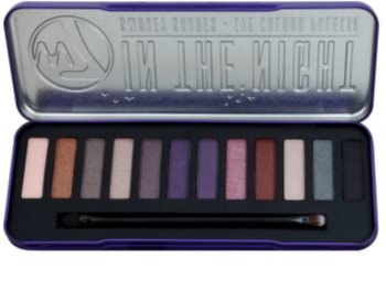 W7 Cosmetics In the Night paleta očních stínů s aplikátorem