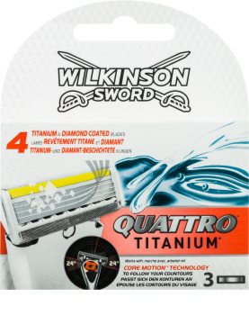 Wilkinson Sword Quattro Titanium náhradní břity 3 ks