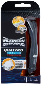 Wilkinson Sword Quattro Titanium Precision Trimmer en Scheerapparaat voor Natscheren