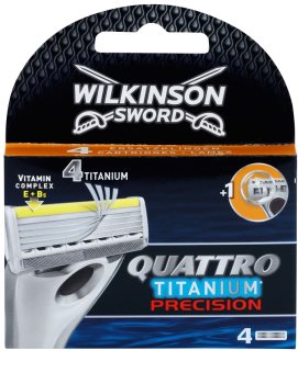 Wilkinson Sword Quattro Titanium Precision lames de rechange 4 pièces