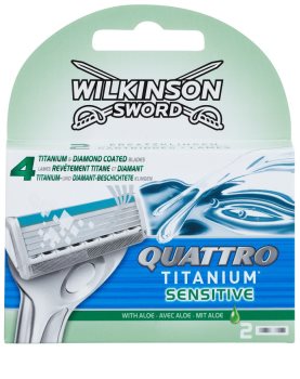Wilkinson Sword Quattro Titanium Sensitive recarga de lâminas