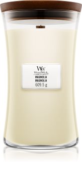Woodwick Magnolia bougie parfumée avec mèche en bois