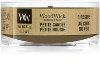 Woodwick Fireside velas votivas com pavio de madeira 31 g