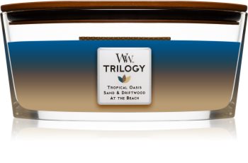 Woodwick Trilogy Nautical Escape vonná svíčka 453,6 g s dřevěným knotem (Hearthwick)