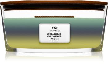 Woodwick Trilogy Woodland Shade vela perfumada com pavio de madeira (hearthwick) 453,6 g