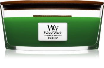 Woodwick Palm Leaf illatos gyertya 453,6 g fa kanóccal (Hearthwick)