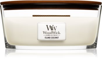 Woodwick Island Coconut ароматизована свічка 453,6 гр з дерев'яним гнітом (Hearthwick)