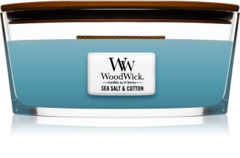 Woodwick Sea Salt & Cotton duftkerze mit holzdocht (hearthwick) 453,6 g