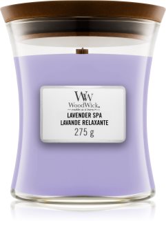 Woodwick Lavender Spa vonná svíčka 275 g s dřevěným knotem