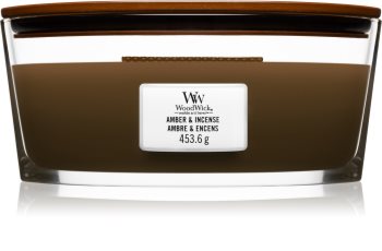 Woodwick Amber & Incense vela perfumada con mecha de madera (hearthwick) 453,6 g