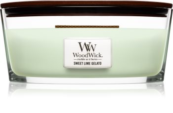 Woodwick Sweet Lime Gelato bougie parfumée 453,6 g avec mèche en bois (Hearthwick)