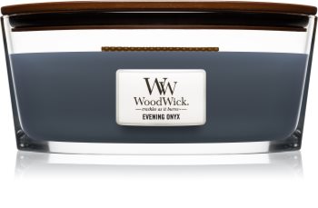Woodwick Evening Onyx illatos gyertya fa kanóccal (hearthwick) 453,6 g