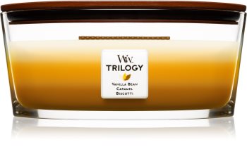 Woodwick Trilogy Café Sweets candela profumata con stoppino in legno (hearthwick) 453,6 g