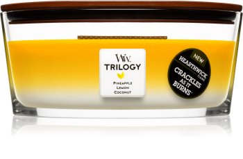 Woodwick Trilogy Fruits of Summer Geurkaars 453,6 gr met een houten lont (Hearthwick)