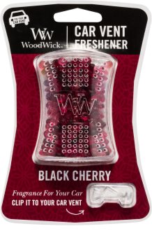 Woodwick Black Cherry odświeżacz do samochodu klips