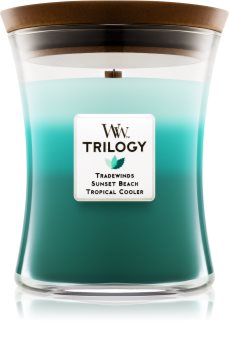 Woodwick Trilogy Ocean Escape bougie parfumée 275 g moyenne