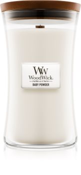 Woodwick Baby Powder vonná svíčka 609,5 g velká