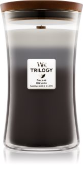 Woodwick Trilogy Warm Woods candela profumata 609,5 g grande