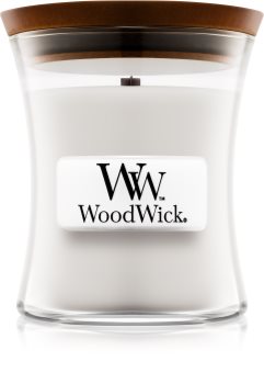 Woodwick Warm Wool bougie parfumée 85 g avec mèche en bois