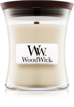 Woodwick Linen vonná svíčka 85 g malá