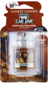 Yankee Candle Leather Car Air Freshener hanging