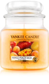 Yankee Candle Mango Peach Salsa illatos gyertya 411 g Classic közepes méret
