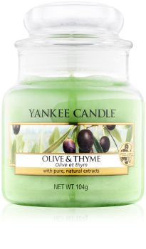 Yankee Candle Olive & Thyme vonná svíčka 104 g Classic malá