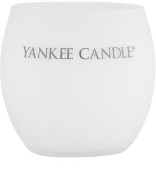 Yankee Candle Roly Poly Glass Votive Candle Holder I. (White)