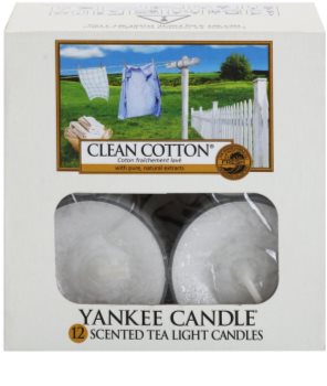 Yankee Candle Clean Cotton vela do chá 12 x 9,8 g