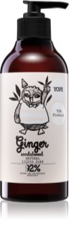 Yope Ginger & Sandalwood sabonete líquido natural com efeito alisador