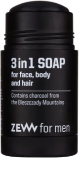 Zew For Men sapone solido naturale per viso, corpo e capelli 3 in 1