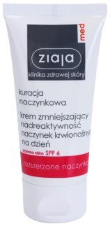 Ziaja Med Capillary Care lekki krem nawilżający do skóry wrażliwej ze skłonnością do zaczerwienień SPF 6