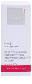 Ziaja Med Capillary Care lekki krem nawilżający do skóry wrażliwej ze skłonnością do zaczerwienień SPF 6