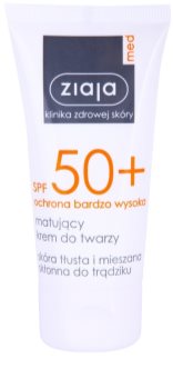 Ziaja Med Protecting UVA + UVB protectie solara mata pentru fata SPF 50+