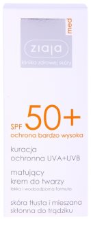 Ziaja Med Protecting UVA + UVB Matte Sunscreen On Your Face SPF 50+