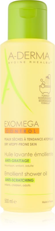 A-Derma Exomega зволожувальна олійка для душу для сухої та атопічної шкіри