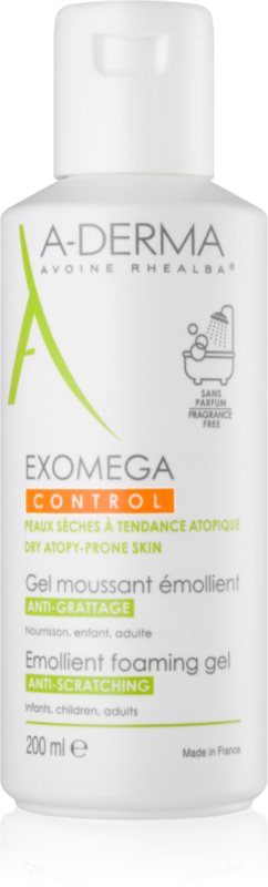 A-Derma Exomega gel mousse emolliente per pelli secche e atopiche