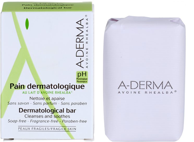 A-Derma Original Care дерматологічне очищаюче мило для чутливої та подразненої шкіри