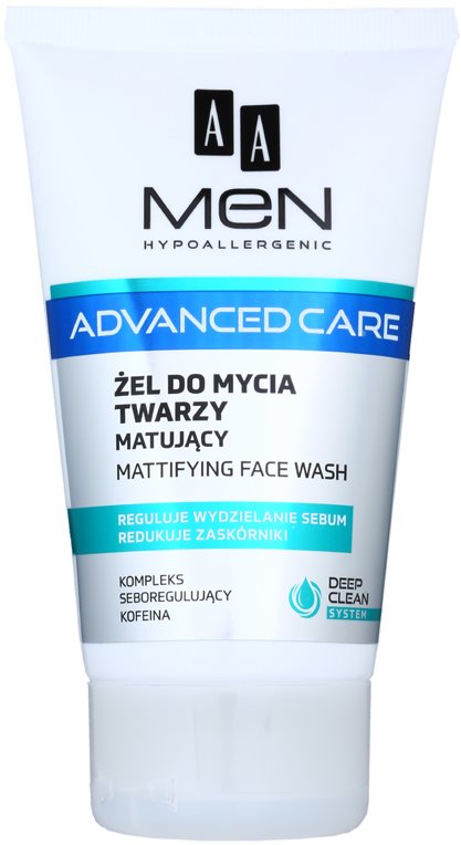 AA Cosmetics Men Advanced Care matujący żel oczyszczający do twarzy