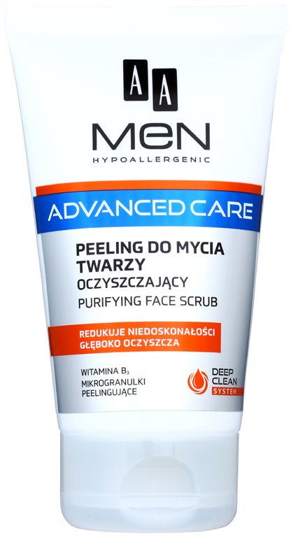 AA Cosmetics Men Advanced Care почистващ пилинг гел за лице