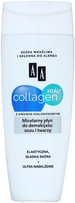 AA Cosmetics Collagen HIAL+ Micellar Cleansing Water for Face and Eyes