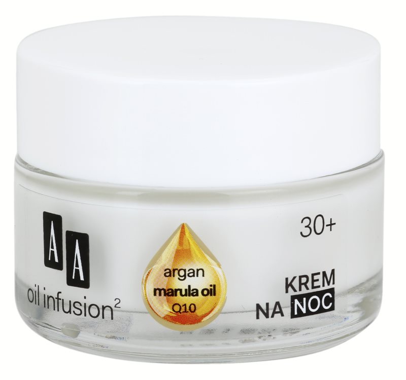 AA Cosmetics Oil Infusion2 Argan Marula 30+ nährende Nachtcreme mit Antifalten-Effekt