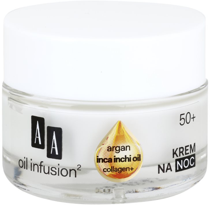 AA Cosmetics Oil Infusion2 Argan Inca Inchi 50+ нощен регенериращ крем с моделиращ ефект