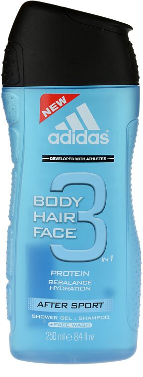 Adidas 3 After Sport Shower Gel for Men 250 ml