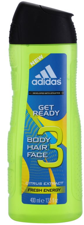 Adidas Get Ready! Τζελ για ντους για άνδρες 400 μλ 3 σε 1